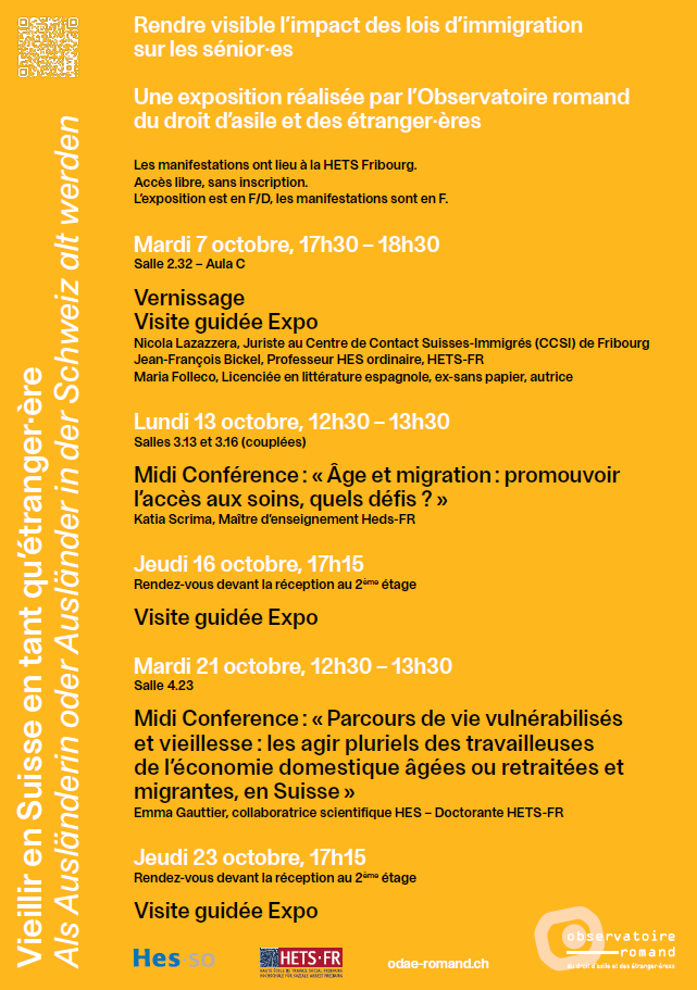 Visuel Affiche Expo Vieillir En Tant Qu'étranger